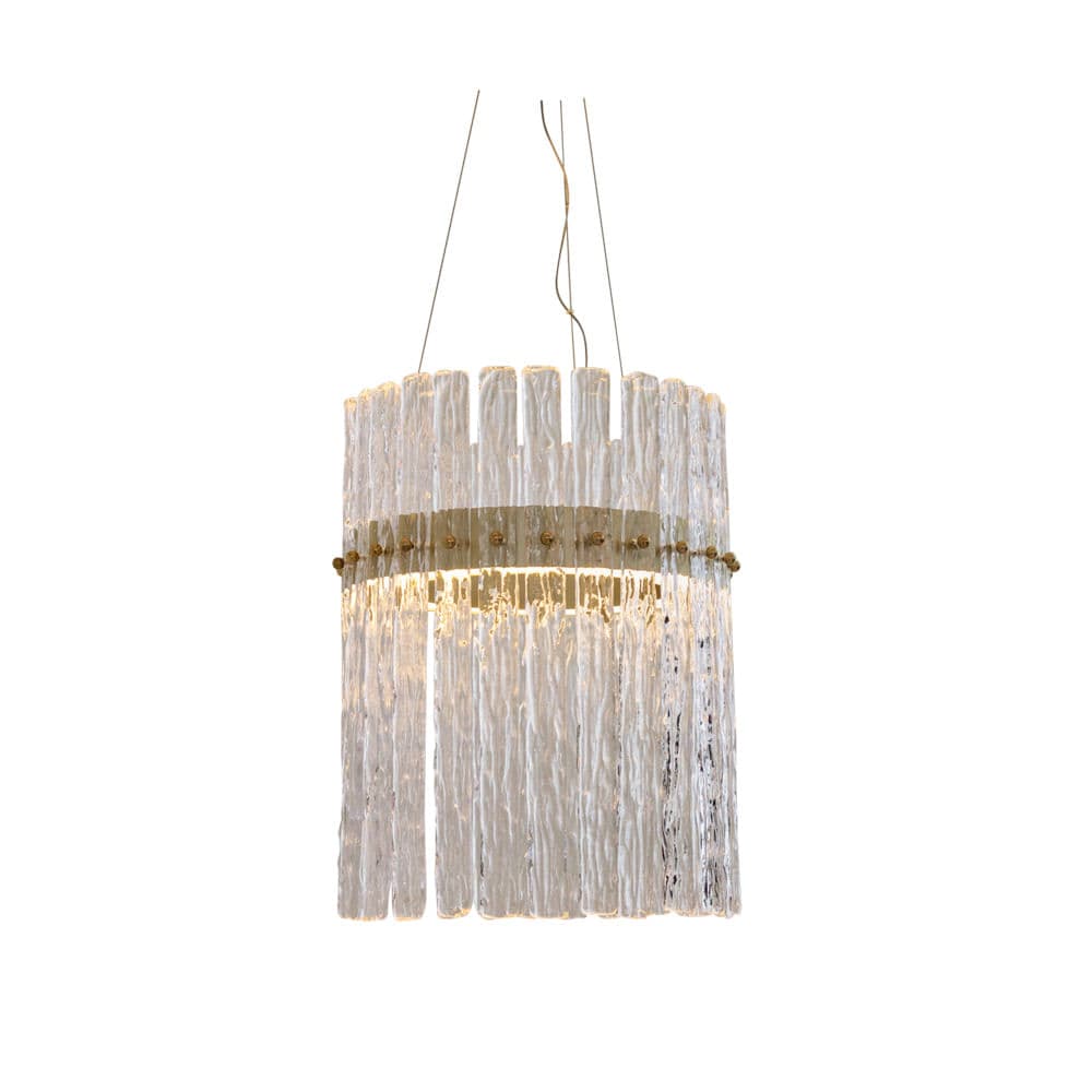 PENDENTE FREDDO TRANSPARENTE E DOURADO 1xLED 30W — imagem 1 do catálogo Bella