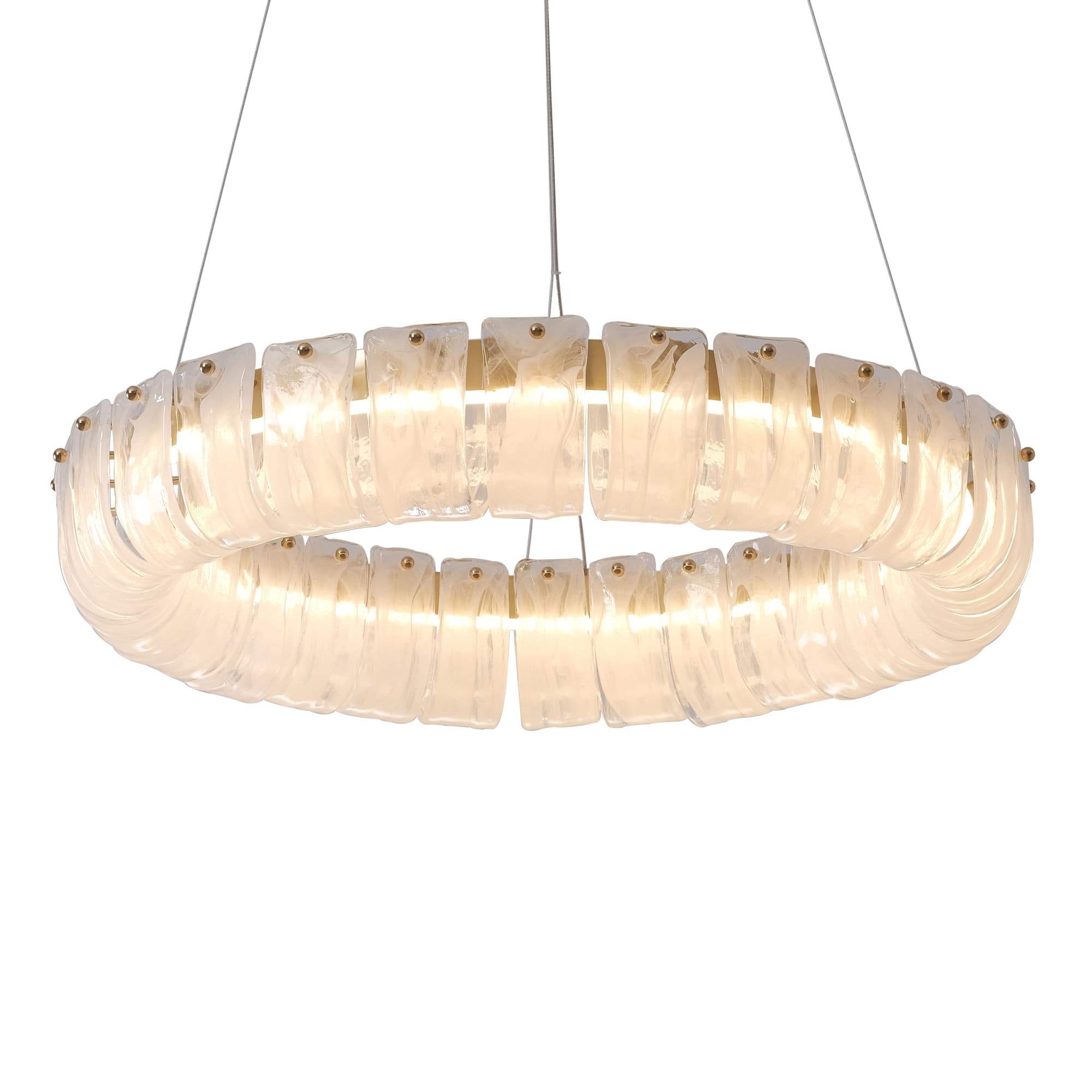 PENDENTE ERICO TRANSPARENTE E DOURADO 1xLED 34W — imagem 1 do catálogo Bella