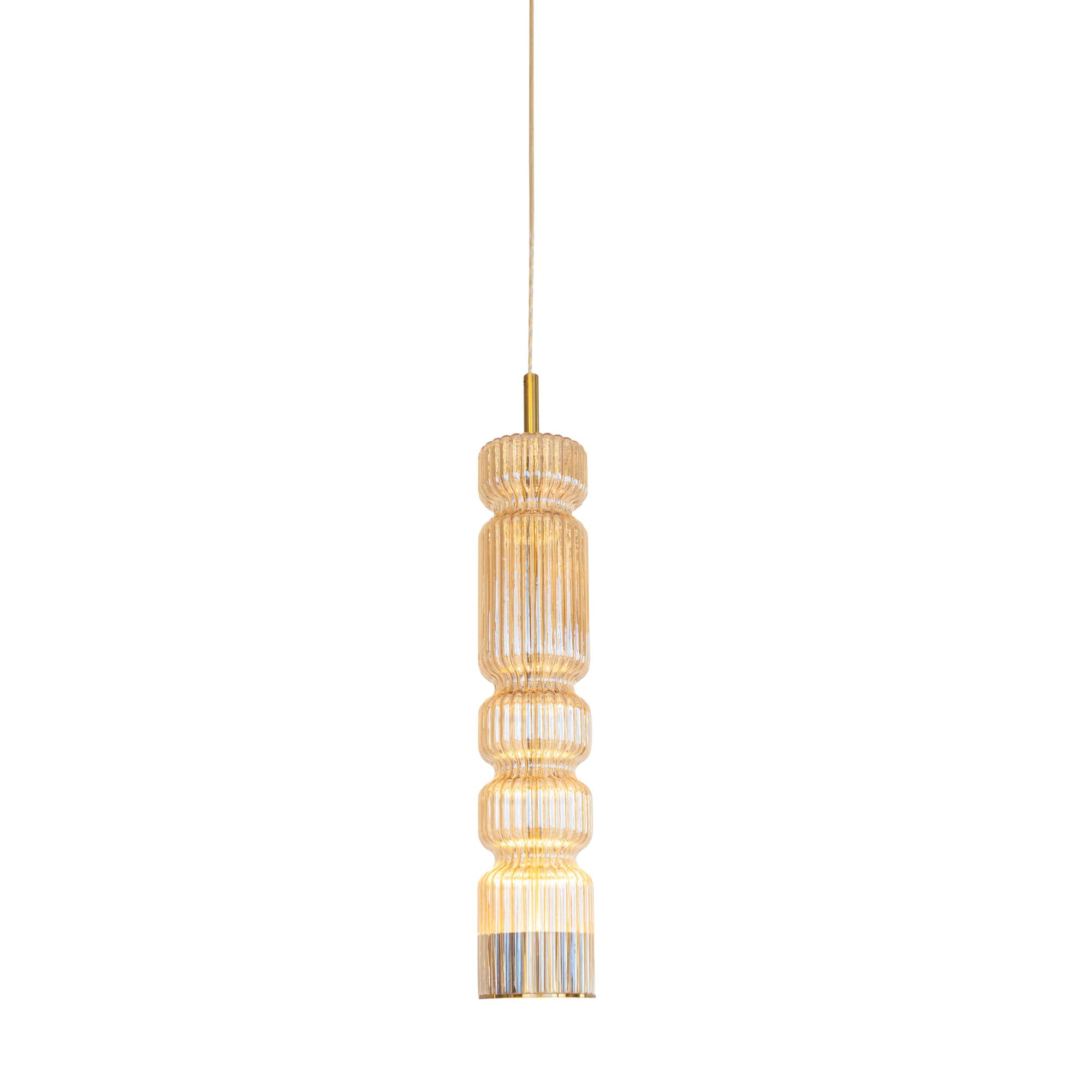 PENDENTE CHACO CHAMPANHE E DOURADO 1xLED 12W — imagem 1 do catálogo Bella