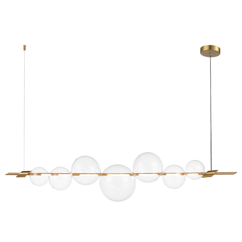 PENDENTE ZEEP DOURADO E TRANSPARENTE 1xLED 12W — imagem 1 do catálogo Bella