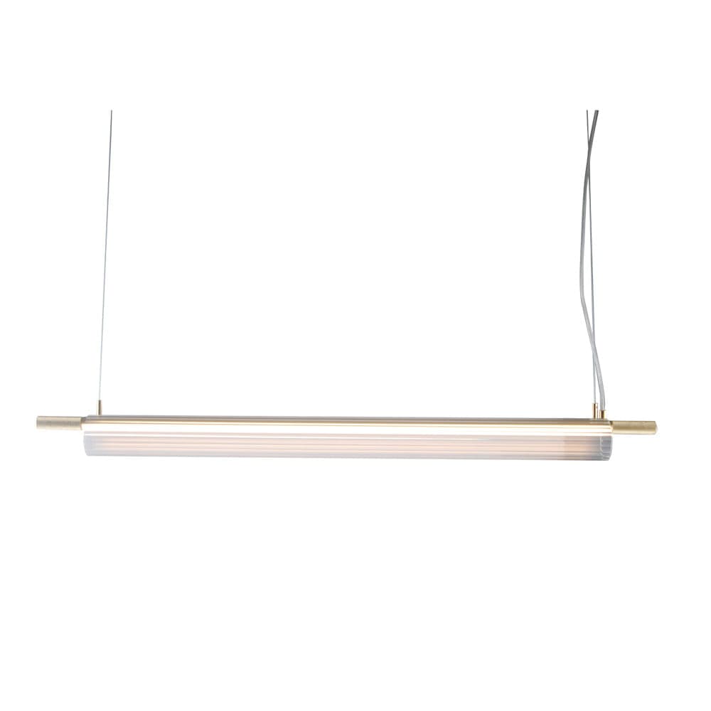PENDENTE PAGLIA TRANSPARENTE E DOURADO 1xLED 25W — imagem 1 do catálogo Bella