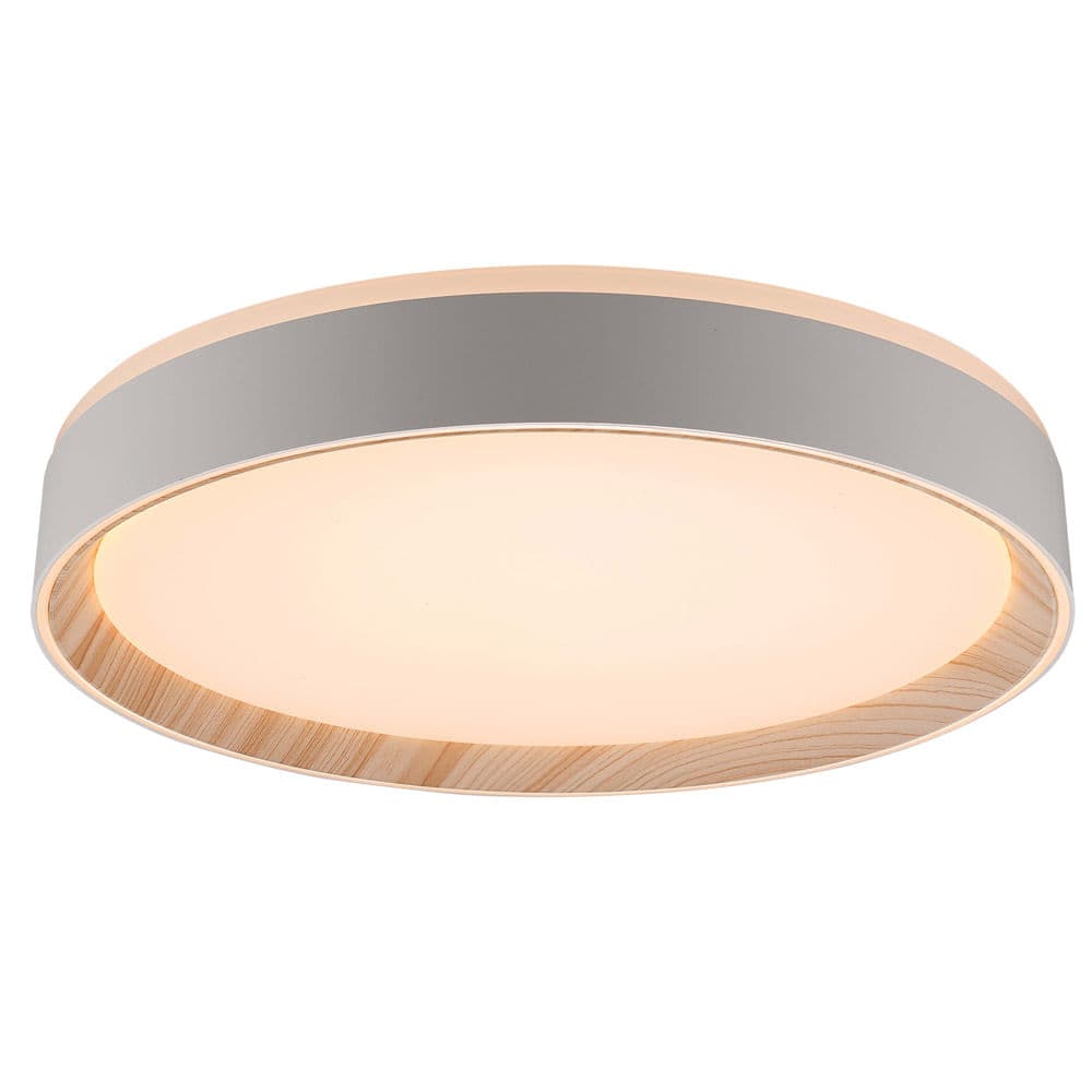 PLAFON CHAMFER MADEIRA E BRANCO 1xLED 24W — imagem 1 do catálogo Bella