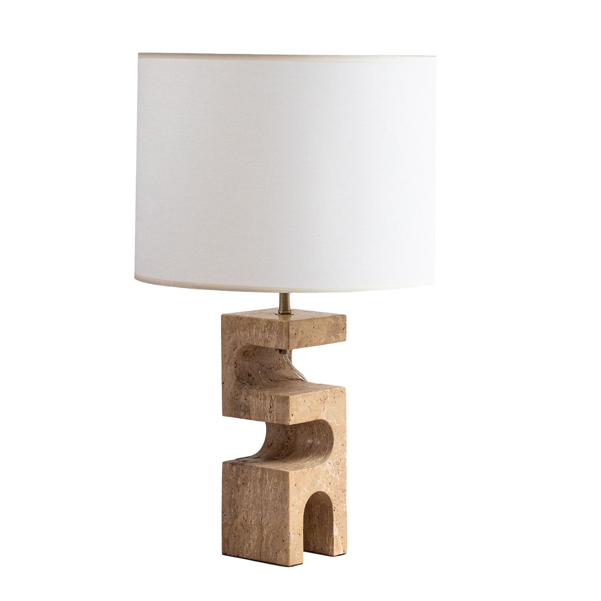 ABAJUR ESCHER ABAJUR (BASE) ESCHER BEGE E DOURADO 1xE27 BULBO MAX 40W — imagem 1 do catálogo Bella