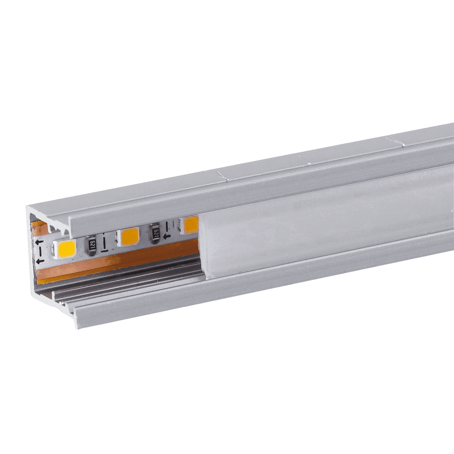 PERFIL CONNECT 10W — Cor: Prata, Temperatura de Cor: 4000K, Medida: 2 Metros — imagem 1 do catálogo oficial Gaya