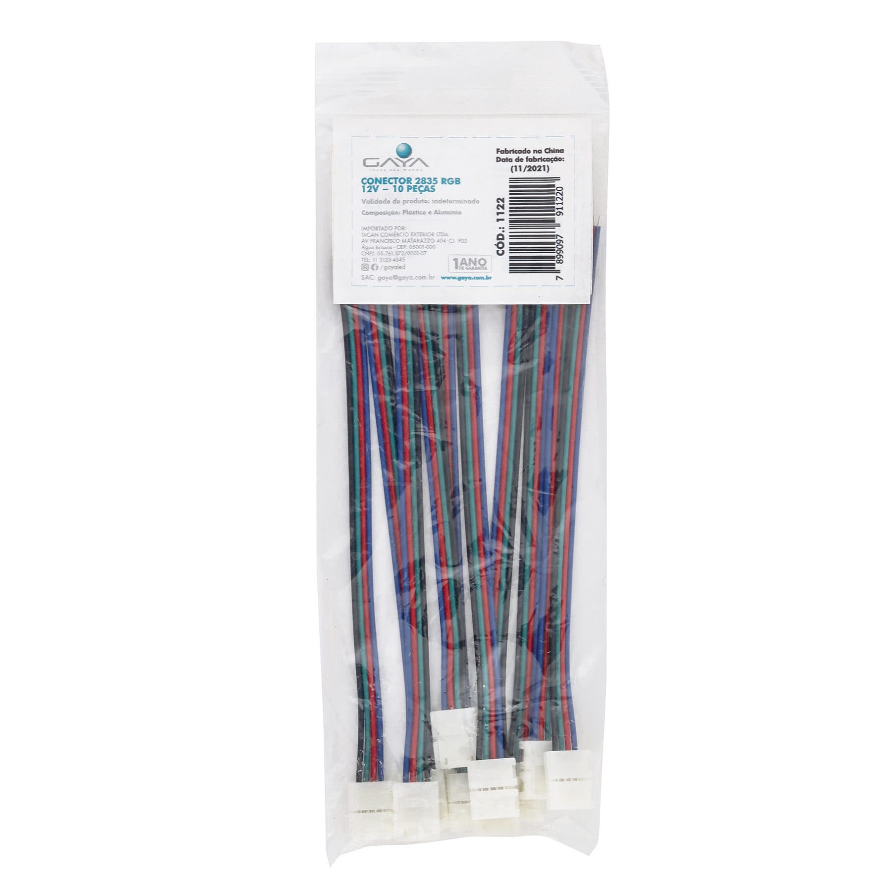 KIT FITA RGB 2835 – 12V- ROLO DE 5 METROS – ACESSÓRIOS — Acessórios: Conector — imagem 1 do catálogo oficial Gaya
