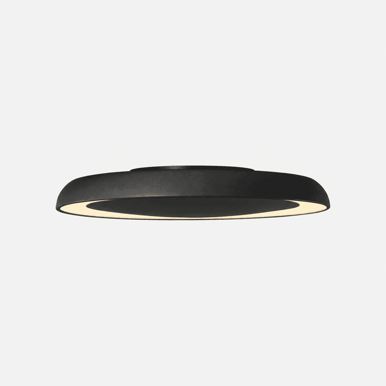 Simulação do acabamento Preto Textura no plafon Circlet, baseada na foto do fabricante. Confira as medidas da referência.